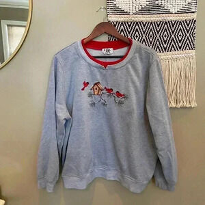 VINTAGE C&K DESIGNS CARDINAL OVERSIZED SWEATER